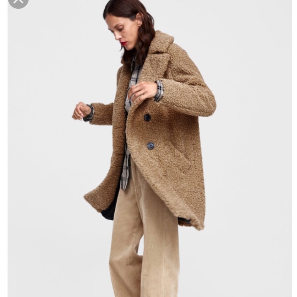 Zara teddy tan jacket